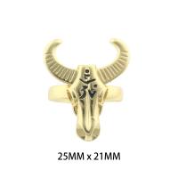 Messing ringen, gold plated, mode sieraden & voor vrouw, nikkel, lood en cadmium vrij, 25x21x0.6mm, Gat:Ca 0.4mm, Verkocht door PC