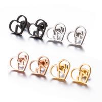 Boucle d'oreille de gaujon en acier inoxydable, Acier inoxydable 304, coeur, bijoux de mode & styles différents pour le choix & pour femme, plus de couleurs à choisir, 12x10mm, Vendu par paire