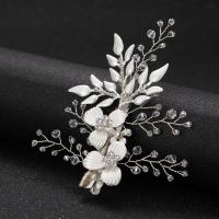 Alligator Hair Clip Zinc Alloy with Crystal fashion jewelry & for woman silver color nickel lead & cadmium free Sold By PC