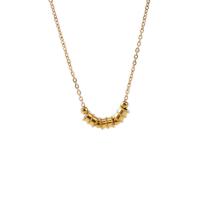 Edelstahl Schmuck Halskette, 304 Edelstahl, mit Verlängerungskettchen von 1.97inch, Modeschmuck & für Frau, goldfarben, 6x7mm, Länge:ca. 17.72 ZollInch, verkauft von PC