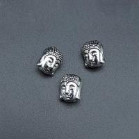 Tibetan Style Spacer Beads, Buddha, silver color plated, durable & DIY, silver color, nickel, lead & cadmium free, 11x9mm, Approx 100PCs/Bag, Sold By Bag