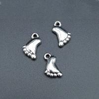 Zinc Alloy Pendants Foot antique silver color plated durable & DIY nickel lead & cadmium free Approx Sold By Bag