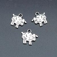 Zinc Alloy Animal Pendants Sheep antique silver color plated durable & DIY nickel lead & cadmium free Approx Sold By Bag