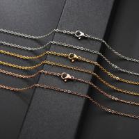 Stainless Steel Necklace Chain Vacuum Ion Plating DIY & oval chain original color Sold By PC