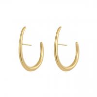 Titanium Steel Stud Earring Letter C Vacuum Ion Plating fashion jewelry & for woman Sold By Pair