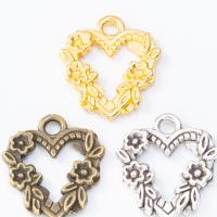 Tibetan Style Heart Pendants, plated, DIY & hollow, more colors for choice, nickel, lead & cadmium free, 21x18x2mm, Sold By PC