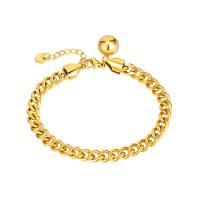 Stainless Steel Jewelry Bracelet 304 Stainless Steel with 5cm extender chain Vacuum Ion Plating fashion jewelry & for woman 10mm Length 17 cm Sold By PC