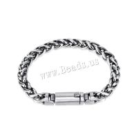 Stainless Steel Jewelry Bracelet, 304 Stainless Steel, polished, fashion jewelry & for woman, original color, Length:23 cm, Sold By PC