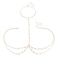 Body Chain Sieraden, Messing, met Ijzer & Zinc Alloy, plated, mode sieraden & verschillende stijlen voor de keuze & micro pave zirconia & voor vrouw & met strass, meer kleuren voor de keuze, Verkocht door PC