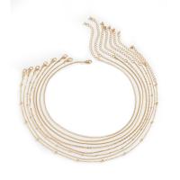 Brass Necklace, with Iron, with 2.7inch extender chain, plated, 7 pieces & fashion jewelry & for woman, more colors for choice, Length:15.7 Inch, Sold By Set