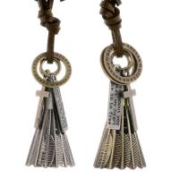 Rindleder Halskette, Kuhhaut, mit Eisen & Zinklegierung, handgemacht, Modeschmuck & für Frau, keine, 45x23mm, Länge 70-73 cm, verkauft von PC