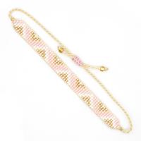 Bracelet de perles de verre, Seedbead, avec Cordon de noeud, Réglable & Style bohème & pour femme, couleurs mélangées, protéger l'environnement, sans nickel, plomb et cadmium, 9mm, Longueur:Environ 26 cm, Vendu par PC