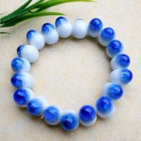 Bracelet en porcelaine, fait à la main, bijoux de mode & unisexe, bleu, Longueur:Environ 13-23 cm, Vendu par PC