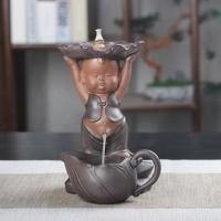 Backflow Incense Burner, Porcelain, for home and office & durable, 140x95x210mm, Sold By PC
