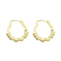 Messing Spring hoop oorbellen, gold plated, mode sieraden & voor vrouw, nikkel, lood en cadmium vrij, 28x21x0.4mm, Verkocht door pair