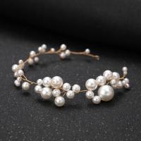 hovedbøjle, Zinc Alloy, med Plastic Pearl, mode smykker & for kvinde, gylden, nikkel, bly & cadmium fri, 30x280mm, Solgt af PC