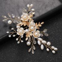 Alligator Hair Clip Zinc Alloy with Crystal & Plastic Pearl fashion jewelry & for woman nickel lead & cadmium free Sold By PC