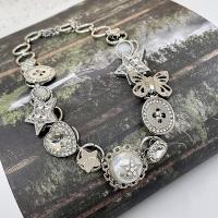 Zinc Alloy smykker halskæde, med 1.97inch extender kæde, mode smykker & for kvinde & med rhinestone, nikkel, bly & cadmium fri, Solgt Per Ca. 12.3 inch Strand