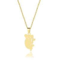 Stainless Steel Jewelry Necklace 304 Stainless Steel Koala polished fashion jewelry & for woman golden Sold Per Approx 17.72 Inch Strand