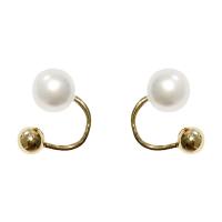 Zinc Alloy Stud Earring with Plastic Pearl fashion jewelry & for woman nickel lead & cadmium free 10mm Sold By Pair