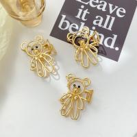 Hair Claw Clips Zinc Alloy Bear gold color plated cute & fashion jewelry & for woman golden nickel lead & cadmium free Sold By PC
