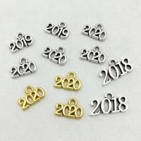 Zinc Alloy Alphabet and number Pendants plated break proof & DIY nickel lead & cadmium free Approx Sold By Bag