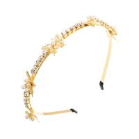 Hair Bands Zinc Alloy plated fashion jewelry & with rhinestone silver color nickel lead & cadmium free Sold By PC