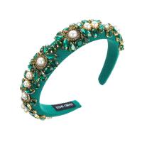 Banda del Pelo, paño, con Perlas plásticas, Joyería & con diamantes de imitación, más colores para la opción, 145x35mm, Vendido por UD