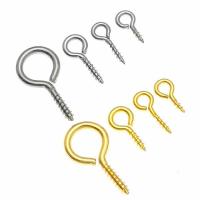 Stainless Steel Hooks Eye Screws Nail, plated, DIY & different size for choice, more colors for choice, 1000PC/Bag, Sold By Bag