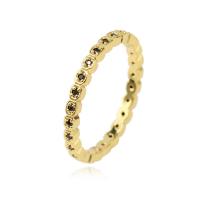 metal anillo, 18K chapado en oro, diverso tamaño para la opción & micro arcilla de zirconia cúbica & para mujer, más colores para la opción, 2mm, tamaño:6-9, Vendido por UD