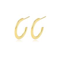 Messing Stud Earring, guldfarve belagt, forskellige stilarter for valg & for kvinde, Solgt af par