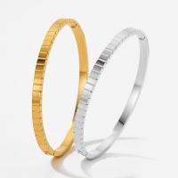 Acier inoxydable 304 bracelet ordinaire, bijoux de mode & pour femme, plus de couleurs à choisir, 60x51x3.80mm, Vendu par PC