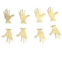 Mässing Smycken Hängen, Hand, DIY & borstat, 25x17x0.80mm, Hål:Ca 1.5mm, Säljs av PC
