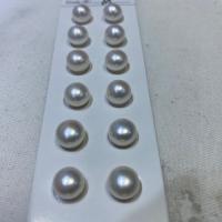 Naturliga sötvattenspärla lösa pärlor, Freshwater Pearl, DIY, vit, 8-8.5mm, Säljs av Par