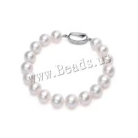 Bracelet en perles de culture d'eau douce, perle d'eau douce cultivée, longueur différente pour le choix & normes différentes pour le choix & pour femme, blanc, Vendu par PC