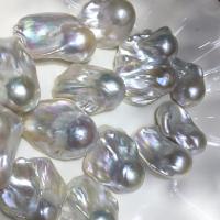 Barok ferskvandskulturperle Beads, Ferskvandsperle, du kan DIY & ingen hul, hvid, 17-19mm, Solgt af PC