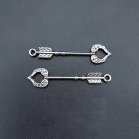 Tibetan Style Pendants, Arrow, antique silver color plated, vintage & DIY & hollow, nickel, lead & cadmium free, 9x39mm, Approx 100PCs/Bag, Sold By Bag