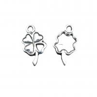 Zinc Alloy Clover Pendant Four Leaf Clover antique silver color plated vintage & DIY & hollow nickel lead & cadmium free Approx Sold By Bag