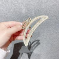 Hair Claw Clips Zinc Alloy with Plastic Pearl & for woman & with rhinestone nickel lead & cadmium free 115mm Sold By PC