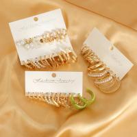 Zinc Alloy Øreringe sæt, guldfarve belagt, mode smykker & forskellige stilarter for valg & for kvinde, nikkel, bly & cadmium fri, Solgt af sæt