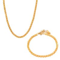 Fashion Stainless Steel Jewelry Sets 316L Stainless Steel with 1.97inch extender chain fashion jewelry & for woman golden Length Approx 15.75 Inch Approx 6.69 Inch Sold By PC