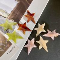 Alligator Hair Clip Acetate Star handmade fashion jewelry & for woman nickel lead & cadmium free 45mm Sold By PC