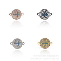 Cubic Zirconia Micro Pave Brass Pendant, plated, DIY & micro pave cubic zirconia, more colors for choice, nickel, lead & cadmium free, 3x13x17.50mm, Sold By PC