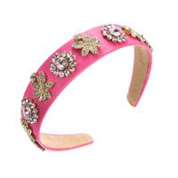 Hair Bands, Cloth, fashion jewelry & with rhinestone, more colors for choice, 145x30mm, Sold By PC