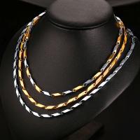 Stainless Steel Jewelry Necklace, 304 Stainless Steel, plated, fashion jewelry & different length for choice & Unisex, more colors for choice, 3mm, Sold By Strand