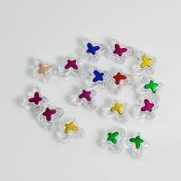 Gyöngy gyöngy Akril gyöngyök, Pillangó, DIY & zománc, kevert színek, 11mm, Kb 1900PC-k/Bag, Által értékesített Bag
