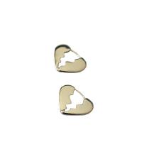 Laiton Leverback boucle d'oreille, coeur, Placage de couleur platine, pour femme, protéger l'environnement, sans nickel, plomb et cadmium, 25x20mm, Vendu par paire