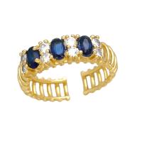 Sześciennych cyrkon Brass Ring Finger, Mosiądz, biżuteria moda & mikro utorować cyrkonia, dostępnych więcej kolorów, bez zawartości niklu, ołowiu i kadmu, 6mm, średnica wewnętrzna:około 17mm, sprzedane przez PC