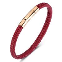 PU Leather Bracelet, Unisex & different size for choice, more colors for choice, Sold By PC