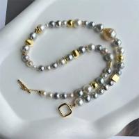 Fashion Necklace Jewelry, Akoya Cultured Pearls, fashion jewelry & for woman, Length:Approx 17 Inch, Sold By PC